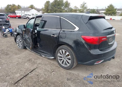 2015 Acura Mdx Technology Package z USA, uszkodzony, nr VIN 5FRYD4H49FB028801